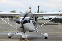 N413CS @ KRHV - 2016 Cessna 182T Skylane taxing out for departure at Reid Hillview Airport, San Jose, CA. - by Chris Leipelt