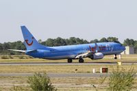 OO-JAX @ LFBD - Boeing 737-8K5, Landing rwy 05, Bordeaux-Mérignac airport (LFBD-BOD) - by Yves-Q