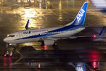 JA02AN @ RJGG - Second oldest 737 in ANA’s current fleet set for departure on a wet night at Chubu Centrair International Airport. - by Arjun Sarup