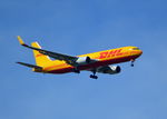 G-DHLE @ EGLL - Boeing 767-3JHF on finals to London Heathrow. - by moxy