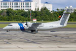 N806MR @ TJSJ - Bombardier Dash 8, Taxiing in Route to Take-Off on Runway 10 - by Omar Y. Pérez