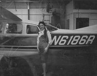 N6186R @ CEA - My Dad, Maurice L. Evans worked the delivery center, Pawnee Div. Wichita, Kansas. This plane was delivered to its new owner just out of the factory. My Dad took a photo of my Mother, Jacquelyn standing beside it, then took it flying for final checkout. - by Maurice L. Evans