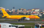 D-ALER @ LPPT - DHL Landing Lisboa - by Ronald Barker