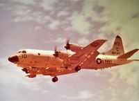 157317 @ SACR - P-3 Orion 157317 landing at McCLellan AFB in 1978 - by Roger Gresham