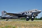 N8336C @ KTRK - Part of the 6 DC-3 C-47's envolved in the D-Day Squadron Truckee Tahoe flyover. Truckee Airport California 2020. - by Clayton Eddy