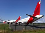 D-AAAM @ EDXN - ex Avianca A321 stored with 3 other aircraft in Cusxhafen - by FerryPNL