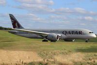 A7-BCY @ BHX - Qatar Dreamliner taxying for take off from Birmingham International Airport - by Tim Allbutt