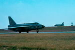 XR726 @ LMML - E.E Lightning F.6 XR726/N 5Sqdn Royal Air Force seen taxying out for the sortie while a company aircraft is seen streaming on the runway on landing. - by Raymond Zammit