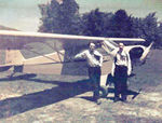N6529H @ KMEZ - 1947 picture showing the second owner of N6529H, the Geyer brothers, in Mena, Arkansas, 1947.