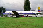 HC-AVH @ SEQU - HC-AVH   (FAE-44691) Douglas DC-6B [44691] (Ex Ecuadorian Air Force / Museo Aeronautico de la FAE) Quito-(Old) Mariscal Sucre Int'l~HC 08/02/1997. Seen here unmarked. - by Ray Barber