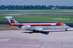 EC-EUC @ EDDL - EC-EUC   McDonnell Douglas DC-9-87 (MD87) [49829] (Iberia) Dusseldorf Int'l~D 28/09/1992 - by Ray Barber