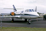 N909FR @ EGHH - N909FR   Dassault Falcon 20DC [209] (FR Aviation) Bournemouth-Hurn~G 01/06/1986 - by Ray Barber