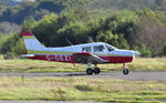 G-CEZI @ EGFH - Visiting Piper Cadet departing Runway 28 for a cross country flight. - by Roger Winser