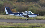 G-BGKY @ EGFH - Resident Tomahawk departing Runway 22. - by Roger Winser