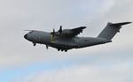 ZM414 @ EGFH - RAF Atlas aircraft coded 414 climbing out after making a practice approach to Runway 22. - by Roger Winser