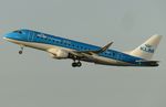 PH-EXO @ EGSH - Climbing out of RWY 27 on departure to Amsterdam (AMS). - by Michael Pearce