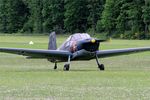 G-TPWX @ LFFQ - Heliopolis Gomhouria Mk.6 (Bu-181), Taxiing to parking area, La Ferté-Alais (LFFQ) air show 2016 - by Yves-Q