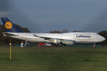 D-ABTK @ EHTW - Lufthansa Boeing 747-430 stored at Twente airport, the Netherlands, due to the Covid-19 pandemic. - by Van Propeller