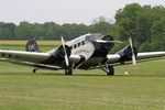 HB-HOS @ LFFQ - Junkers Ju-52-3m, Taxiing to parking area, La Ferté-Alais airfield (LFFQ) Air show 2016 - by Yves-Q