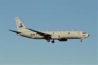 169548 @ EGPK - US Navy P-8 from VP-9 Unit about to land runway 12 at Prestwick - by Douglas Connery