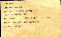 ACFT605 @ BFI - Delivery Teletype Sep 1 BFI to YUL - by allan gray