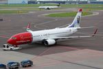 LN-NOO @ EHAM - Norwegian B738 pushed back from its gate - by FerryPNL