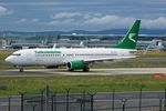 EZ-A004 @ EDDF - Turkmenistan B738 taxying for departure from FRA - by FerryPNL