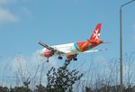 9H-AHS @ LMML - Airbus A320-214 of Air Malta, just before touchdown at Malta International Airport, Luqa