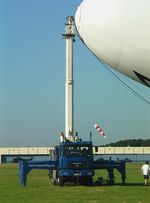 D-LZZF @ EDKB - Zeppelin NT - Deutsche Zeppelin Reederei / DLR and its mobile mooring-mast at Bonn/Hangelar airfield