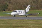 F-HIJD @ LFRB - Cessna CitationJet CJ2, Ready to take off  rwy 25L, Brest-Bretagne airport (LFRB-BES) - by Yves-Q