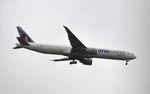 A7-BAF @ EGLL - Boeing 777-3DZ/ER on finals to 9R London Heathrow. - by moxy