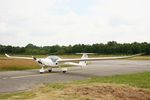 F-JFLK @ LFES - Urban Air UFM-13 Lambada, Taxiing to parking area, Guiscriff airfield (LFES) open day 2014 - by Yves-Q