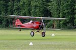 N4418 @ LFFQ - Curtiss Wright TRAVEL AIR 4000, Landing, La Ferté-Alais airfield (LFFQ) Airshow 2016 - by Yves-Q