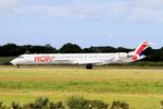 F-HMLN @ LFRB - Bombardier CRJ-1000EL NG, Take off run rwy 25L, Brest-Bretagne Airport (LFRB-BES) - by Yves-Q