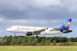 LY-ONL @ LFRB - Airbus A320-214, Landing rwy 25L, Brest-Bretagne airport (LFRB-BES) - by Yves-Q