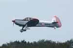 214 @ LFRU - Mudry CAP-10B, Take off rwy 22, Morlaix-Ploujean airport (LFRU-MXN) Air show 2019 - by Yves-Q