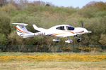 F-HOAA @ LFRB - Diamond DA-40 Diamond Star, Take off rwy 07R, Brest-Bretagne Airport (LFRB-BES) - by Yves-Q