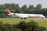 F-HMLO @ LFRB - Canadair Regional Jet CRJ-1000EL, Taxiing rwy 25L, Brest-Bretagne airport (LFRB-BES) - by Yves-Q