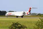 F-HMLO @ LFRB - Canadair Regional Jet CRJ-1000EL, Take off run rwy 25L, Brest-Bretagne airport (LFRB-BES) - by Yves-Q