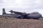 XP439 @ EGQS - seeing out her days with the fire section at RAF Lossiemouth, Scotland, seen here on 16-Mar-1984 - by rosedale