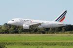 F-GUGA @ LFRB - Airbus A318-111, Landing rwy 25L, Brest-Bretagne airport (LFRB-BES) - by Yves-Q