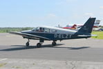 G-ELZY @ EGTF - Piper PA-28-161 Cherokee Warrior II at Fairoaks. Ex D-ELZY - by moxy