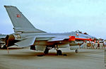 E-611 @ EGVA - E-611   General Dynamics F-16A Fighting Falcon [6F-46] (Royal Danish Air Force) RAF Fairford~G @ 14/07/1985 - by Ray Barber