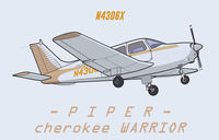 N4306X @ SFF - Traced art of how N4306X likely would have appeared while still airworthy. - by Cooper Patterson