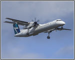 C-FWEP @ CYQQ - WestJet DHC-8 arrival on Comox Rwy 30 - by Ken Wiberg