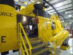 XV663 - Westland Sea King HAS6 (special split SAR-colours, port side Royal Navy, starboard side RAF, for exhibition purposes) at the FAA Museum, Yeovilton