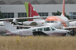 G-TOES @ EGBP - Rolling out behind the long grass and in front of stored airliners at Kemble / Cotswold Airport - by alanh