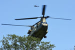 07-08738 - Chinook comes into the LZ as a Blackhawk circles overhead. - by Topgunphotography