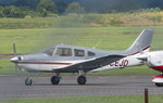 G-CEJD @ EGHO - Landing at Thruxton Airfield - by Chris Holtby