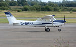 G-BHAA @ EGFH - Visiting Cessna 152. - by Roger Winser